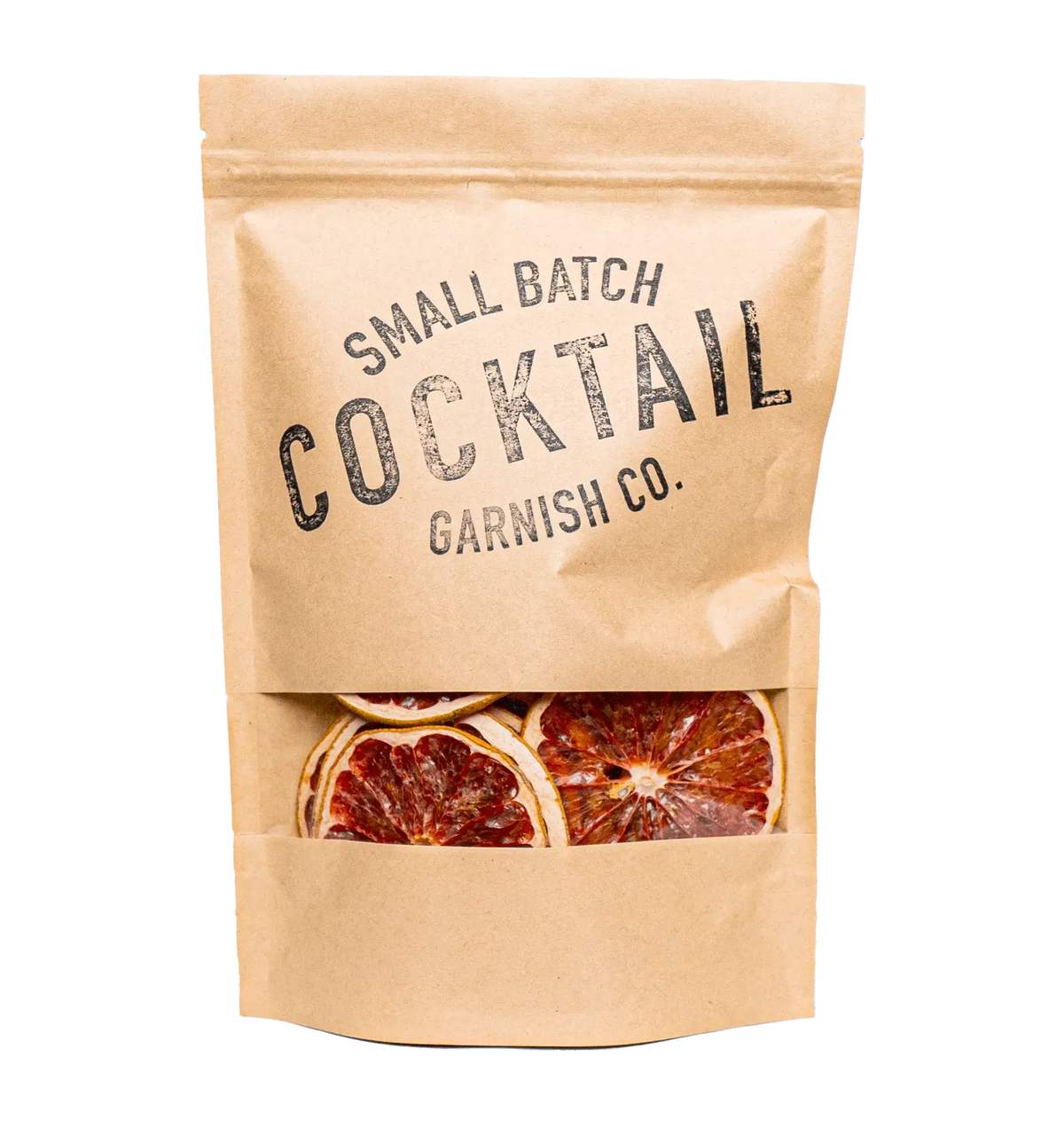 A bag of Cocktail Garnish Co. Dehydrated Grapefruit slices for cocktails or drinks
