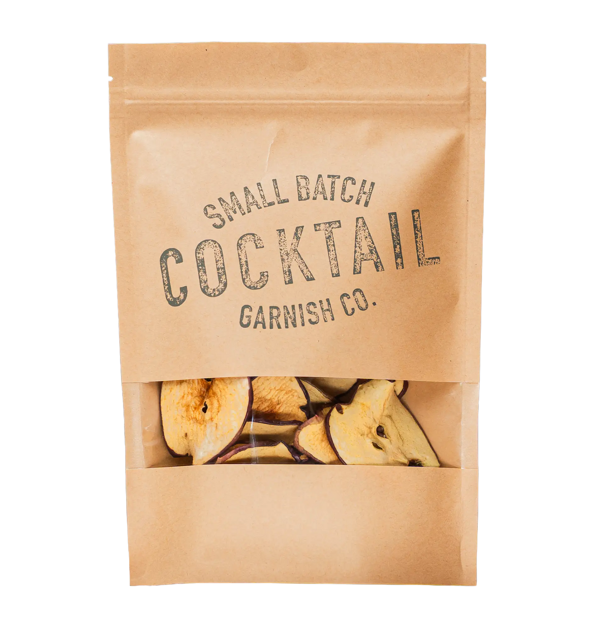 Kraft Bag of fall dehydrated Red Apple Slices for cocktails Bag of 26 dried.