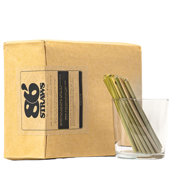 Short Hedge Grass Straws (5") 500ct | Eco-Friendly Cocktail Straws