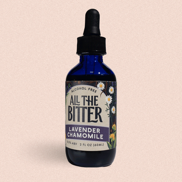 NA Bitters for cocktails, Non alcoholic bottle of bitters by all the bitter