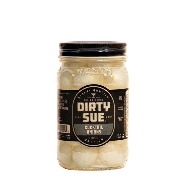 Dirty Sue Jumbo Cocktail Onions (16oz Jar) | Pickled Pearl Onions for Gibsons