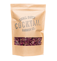 A bag of Cocktail Garnish Co. Roses and Buds that is 3oz