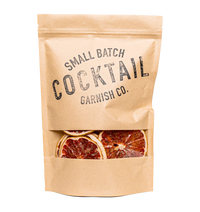 A bag of Cocktail Garnish Co. Dehydrated Grapefruit slices for cocktails or drinks