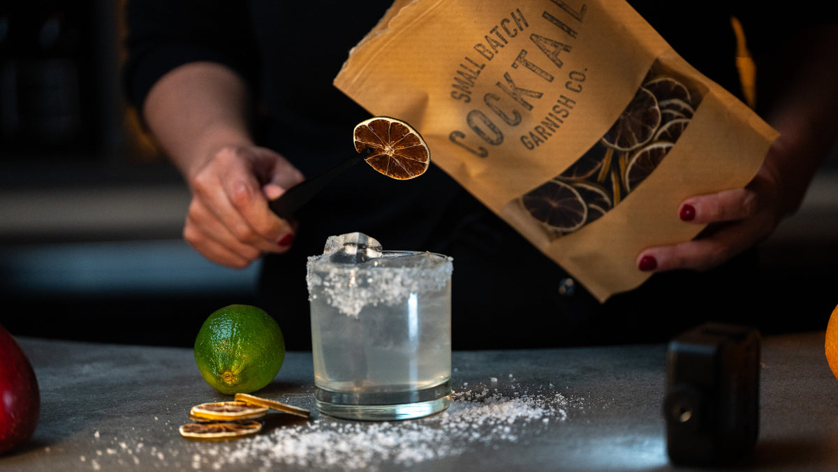 Dehydrated Lime Slices (55ct) | Dried Citrus Garnish for Cocktails