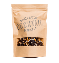 a product shot of cocktail garnish co.'s dehydrated lemon bag with 50 slices